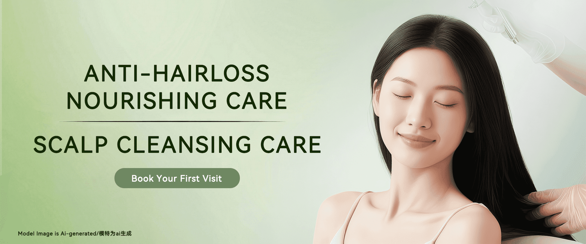 Anti-Hair Loss Nourishing Care + Scalp Cleansing Care. Book Your First Visit.